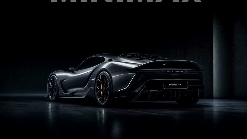 Black sports car in a dark website interface
